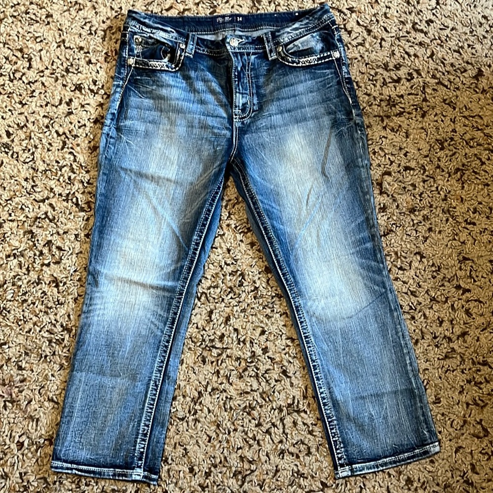 Miss Me Women’s Jeans Size 34 Curvy Crop Stretch